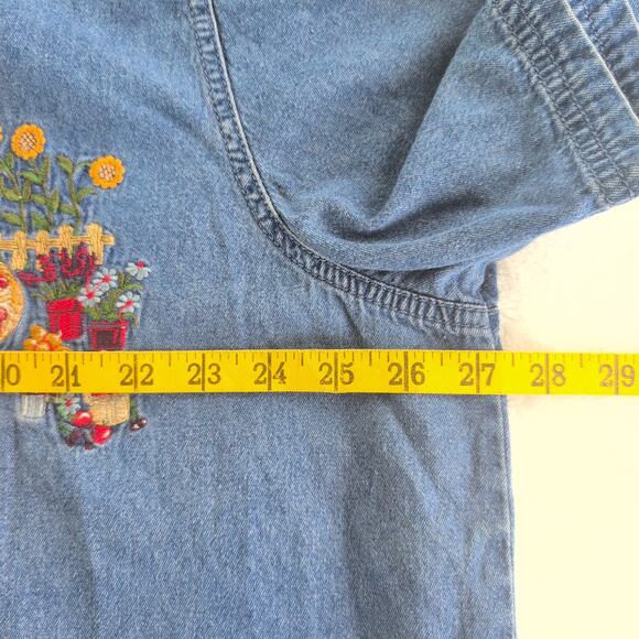 Vintage Bobbi Brooks Denim Embroidered GrandmaCore CottageCore Women's 22W/24W - Picture 7 of 8